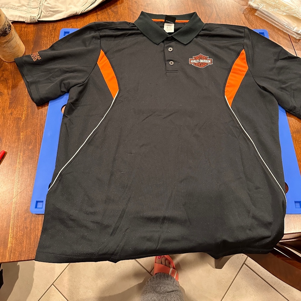 Harley-Davidson Men’s 2XL Black Polo Central Texas Round Rock
